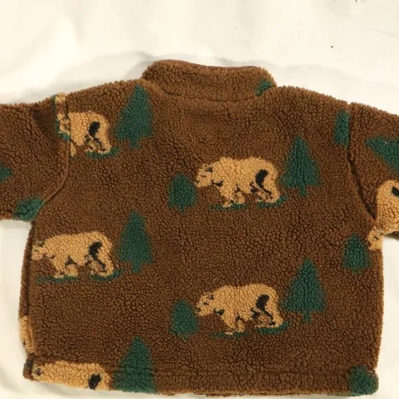 HARTSTRINGS Baby Zip-Up Jacket Bear Print 12 M - Picture 3 of 10